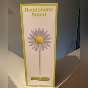 Floral Headphone Stand with Gray and White Design New in Box